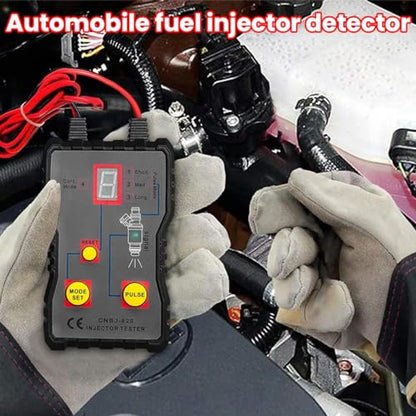 AUCELI Fuel Injector Tester Cleaner Kit, 12V Car Injector Tester with 2 Adapters 4 Pulse Modes, DIY Cleaning Tool Set with Short Circuit Protection, Automotive Gasoline Injector Tester MZ620