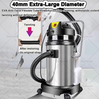 Commercial Carpet Cleaner Machine, 3 in 1 Portable Ex-Tractor for Car Detailing, Stainless Steel Body Vacuum Cleaner for Carpet/Sofas Cleaner Machine 40L - size: 40L