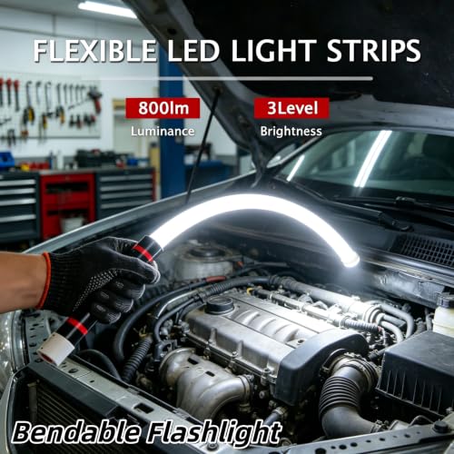 Flexible LED Work Light Stick Rechargeable Bendable Mechanic Work Light