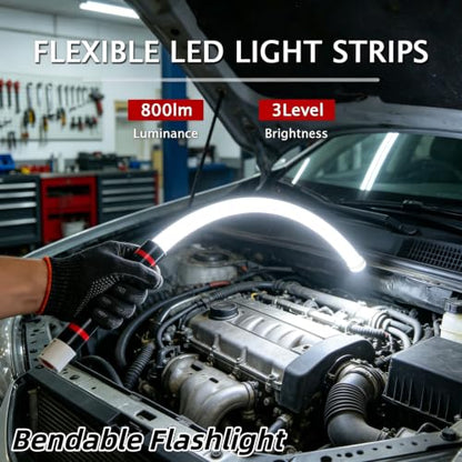Flexible LED Work Light Stick Rechargeable Bendable Mechanic Work Light
