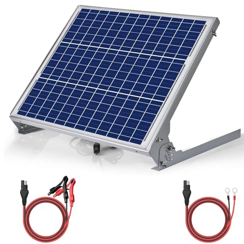 SUNER POWER 12V 50W Solar Battery Charger Maintainer, Built-in UltraSmart MPPT Controller, Adjustable Mount Bracket, Waterproof 50 Watt Solar Panel Kit for 12 Volt SLA Deey Cycle AGM Lifepo4 Battery - size: BC-50W-P PRO