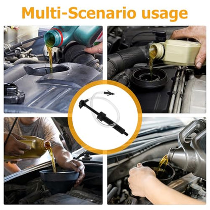 iplusmile 1set Automotive Fluid Transfer Pump Kit Heavy-duty Manual Siphon Hose for Oil and Adaptable for Cars and Boats Design for Applications Includes Versatile Attachments