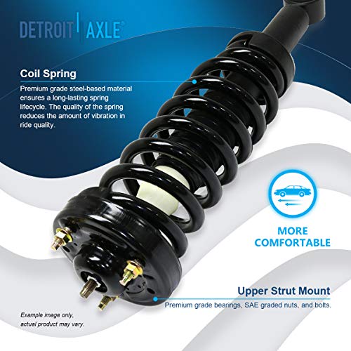 Detroit Axle - 2pc Front Struts for 2007-2013 Ford Expedition Lincoln Navigator, 2 Complete Struts & Coil Springs Assembly 2008 2009 2010 2011 2012 Quick Install Ready Strut Shock Assembly - size: 171138 x2/PAIR