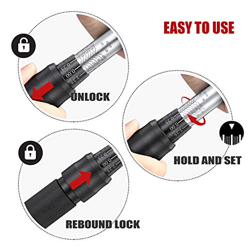 3/8-Inch Drive Click Torque Wrench (10-45 ft.-lb./13.5-61Nm) Dual-Direction Adjustable Torque Wrench Set - size: 3/8" Drive 10-45 ft.-lb/13.5-61 Nm