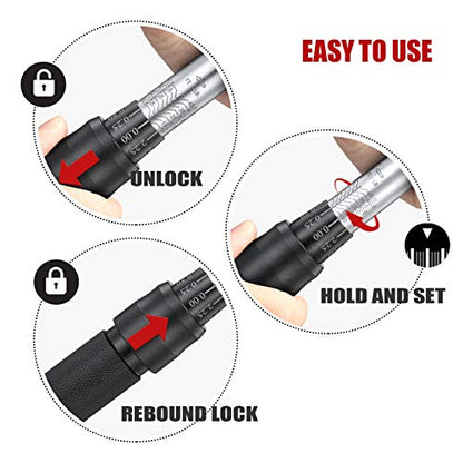 3/8-Inch Drive Click Torque Wrench (10-45 ft.-lb./13.5-61Nm) Dual-Direction Adjustable Torque Wrench Set - size: 3/8" Drive 10-45 ft.-lb/13.5-61 Nm