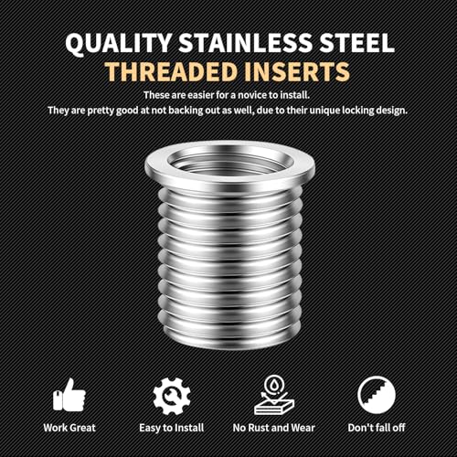 M10x1.25x16.2MM Thread Repair Kit with Insert HSS Drill, Tap, Counterbore, Installation Driver, Metric, 10PCS Stainless Steel Insert M10x1.25x16.2MM