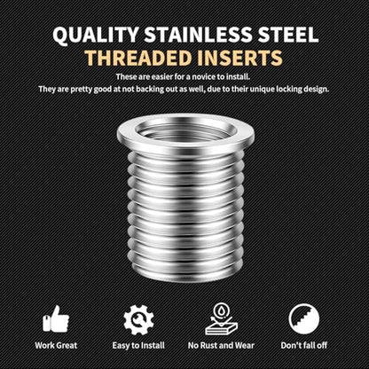 M10x1.25x16.2MM Thread Repair Kit with Insert HSS Drill, Tap, Counterbore, Installation Driver, Metric, 10PCS Stainless Steel Insert M10x1.25x16.2MM