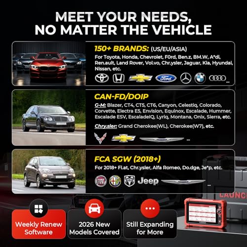 Launch X431 CRP919X OBD2 Scanner, 2026 US Ver. ECU Coding Car Scanner, Bidirectional Scan Tool, CANFD/DOIP, FCA Autoauth, 35+ Service,10.0 OS As X431, 4000+ Active Test,OE All System Diagnostic Tool | Bidirectional Scan Tool, 35+ Service, 4000+ Active Tes