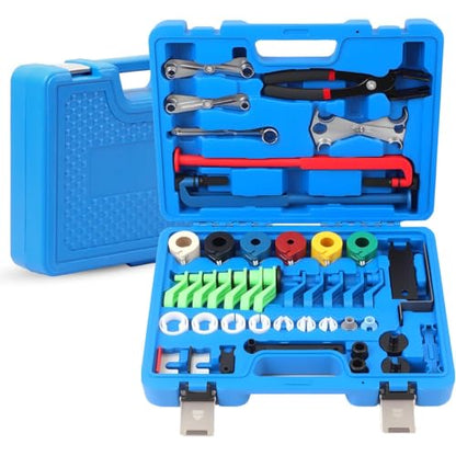 45PCS Fuel Line Disconnect Tool Set Compatible with Ford GM Chrysler Fuel Line Removal Tool Transmission Line Disconnect Tool for Automotive A/C Fuel Systems with A/C Spring Lock Coupling Tool