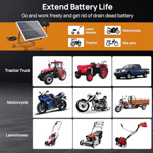 ECO-WORTHY Solar Panel Kit 25W 12V Solar Battery Charger Trickle Maintainer, 25W Solar Panel + Adjustable Mount Bracket + Upgrade Controller,for 12V Batteries Cars RV Boat Motorcycle Marine - size: 25W Smart KIT