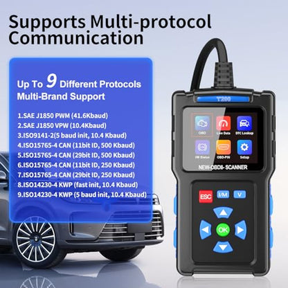 OBD2 Scanner Diagnostic Tool,2.4-inch TFT Color Screen, Car Code Reader OBDII/EOBD Scan Tool, Check Engine Light/Read Clear Fault Codes/Smog Check/DTC Lookup Live Data Stream