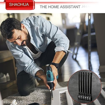 6PCS Square Drive Bits, SQ0/1/2/3/4 Allen Wrench Screwdriver Set, 4 Inch（100mm) Square Impact Driver Bits, 1/4 Hex-Shank Pocket Hole Screw Drill Bit, Magnetic Screwdriver for Appliances Repairs - style: E. Square Screwdriver Bits