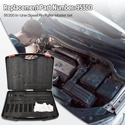 95300 Dowel Pin Puller Kit Heavy Duty Slide Hammer Removal Tool for Press-Fit Dowel Pins, Bushings & Sleeves Engine & Transmission Service Tool, Universal Fit for Automotive & Industrial Use