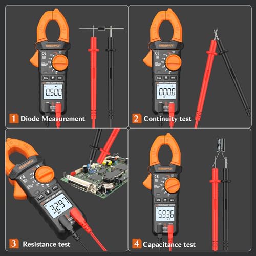 Digital Amp Clamp Meter Multimeter 4000 Counts, 600A, AC/DC Voltage - size: 600A-4000 Counts-AC Clamp Meter