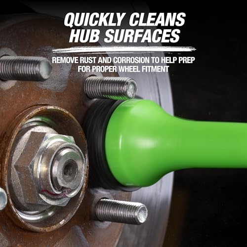 OEMTOOLS Brake Hub Resurfacing Tool with Pads Drill Powered Remove Rust | Wheel Hub Cleaning Tool Removes Rust from Wheel Studs and Rotors for Cars, Trucks, and SUVs, Fits 1/2" Chuck Drills