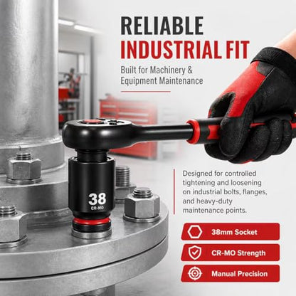 8PCS 1/2"Impact Socket Set Metric,29mm,30mm,32mm,34mm,35mm,36mm,38mm,39mm, Axle Nut Impact Socket Set L90, 12 Point CR-MO - size: 12 Point 8PCS 1/2" Socket Set Metric