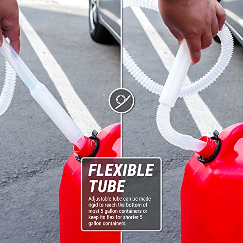 TERA PUMP Manual Portable Siphon Pump | Up to 12 Liter per Minute, Multiuse Patented Suction Tube, Can be Set Straight (Rigid) w/Additional Piece - style: 3 GPM