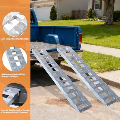 72x15 Inch 6000Lbs Aluminum Ramps Lawn Mower, Wheelchair Ramps Home Steps, Low Profile Car Ramps Oil Changes - size: 72*15inch