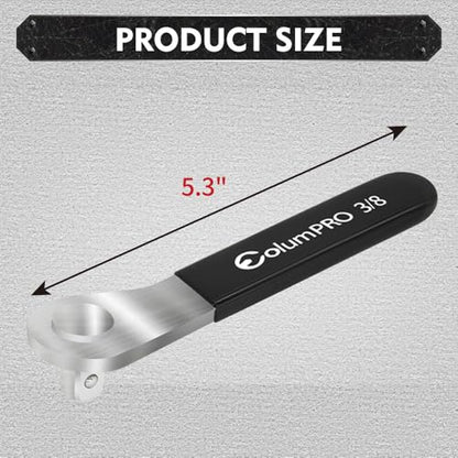 Low Profile Socket Lever, 3/8” Drive Breaker Bar, Extra Low Profile Stubby Wrenches Set, Non-Ratcheting, Great for Boats, RV, Off Road Vehicle - style: 3/8"
