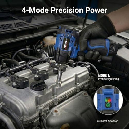 ACDelco G12 12V Brushless 3/8" Cordless Impact Wrench Dual-Battery Kit, 140 ft-lbs, 190 Nm, 3600 RPM, 4-Mode Control, Ultra-Compact 5", Includes (2) Li-ion Batteries & Charger - ARI12186-3-P2
