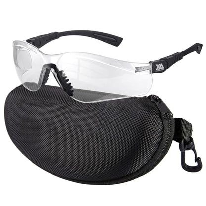 xaegistac Shooting Glasses Anti Fog -Shooting Range Eye Protection | Adjustable Safety Glasses with Z87.1 Certificated Impact Reistance - color: Black Frame Clear Lens