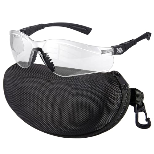 xaegistac Shooting Glasses Anti Fog -Shooting Range Eye Protection | Adjustable Safety Glasses with Z87.1 Certificated Impact Reistance - color: Black Frame Clear Lens