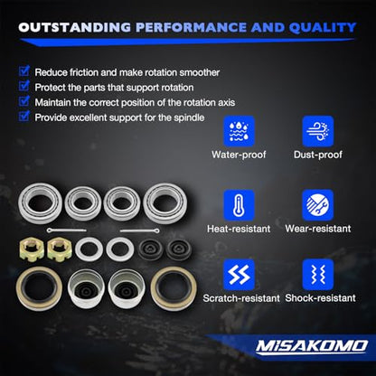 L68149 Trailer Axle Bearings Kit for 3500lb 1-1/16''*1-3/8''Axle-2 Sets | L68149/ L44649 Trailer Axle Wheel Bearings Kit Fit for Spindle #84 3500lbs 1-1/16''*1-3/8''Axle, with 171255TB Grease Seals - size: 2 sets