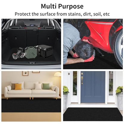 AAIN Oil Spill Mat (36" x 59"), Garage Floor Mat, Absorbent Oil Pad, Premium Maintenance Mat, Waterproof, Protect Garage Surface from Spill & Stain, Reusable, Washable, Durable, Black, 1PCS - style: 36 x 59