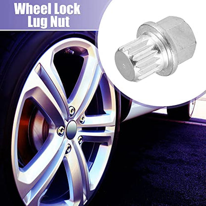X AUTOHAUX ABC5/16PT Wheel Lock Lug Nut Anti Theft Wheel Lock Nut Screw Removal Key for VW for Audi - size: 5/16PT