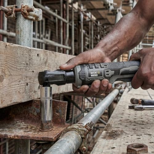 3/8" Electric Ratchet Wrench Fit DEWALT 20V Battery, 88 Ft-lbs(Tool Only) | 120N.m, 500 RPM, Electric Ratchet Wrench Set, Variable Speed, LED Light, 5 Sockets, 1/4" & 1/2" Adaptors, 3" Extension Bar - color: Gray