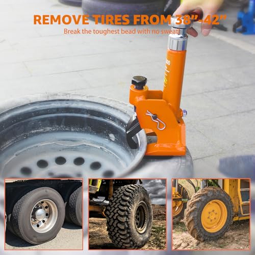 BESTOOL Manual Tire Bead Breaker with Rubber Pad, Tire Change Tool for Aluminum Alloy Hubs, ATV Tire Operation, Tractors, Trucks, Cars, Heavy Duty Tires Car Repair - color: Standard