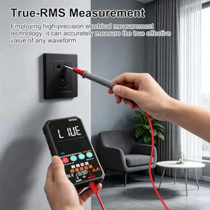 Digital Multimeter with VA Color Display, 6000 Counts True RMS Volt Amp Ohm Tester, Smart Auto-Ranging Electrical Meter for Home and Automotive Repair
