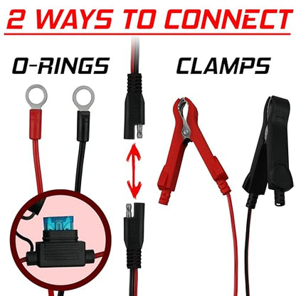 Banshee 4Amp 6V 12V Automatic Smart Smart Charger, Maintainer, Reconditioner/Desulfator, 12V Supply, & Winter Mode with LCD Display for Lead Acid and Lithium (LiFePO4) Battery