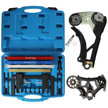 N51 N52 Timing Chain Kit with VVT Gear Timing Tool 11367583208 11367583207 | Fit for N51 N52 N55 S55 Engine Fit For BMW 320i 328i 330i 335i X1 X3 X4 X5 X6 Z4 3.0L 2.5L 2.0L 2006-2017