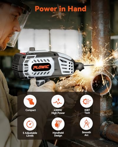 Portable Welding Machine 110V, Portable Handheld Welder with IGBT Inverter 5 Variable Current Adjustment, Electric ARC Stick Welder Gun for 1/16"-1/8" Rods, Carring Case &20 Rods Included - style: MMA120