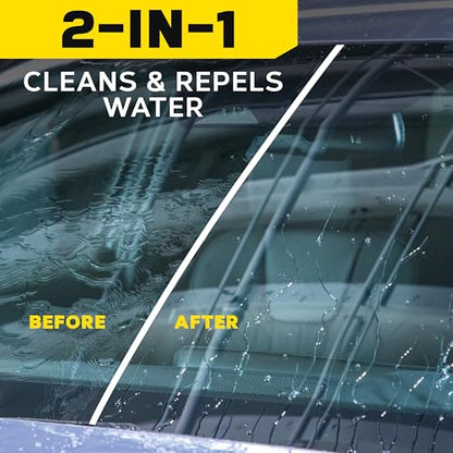 Meguiar's Ultimate Glass Cleaner & Water Repellent - Premium Glass and Window Cleaner for Quick Cleaning with Hydrophobic Technology that Acts as a Rain Repellent Improving Visibility in Rain - 16oz - style: Ultimate Glass Cleaner Spray