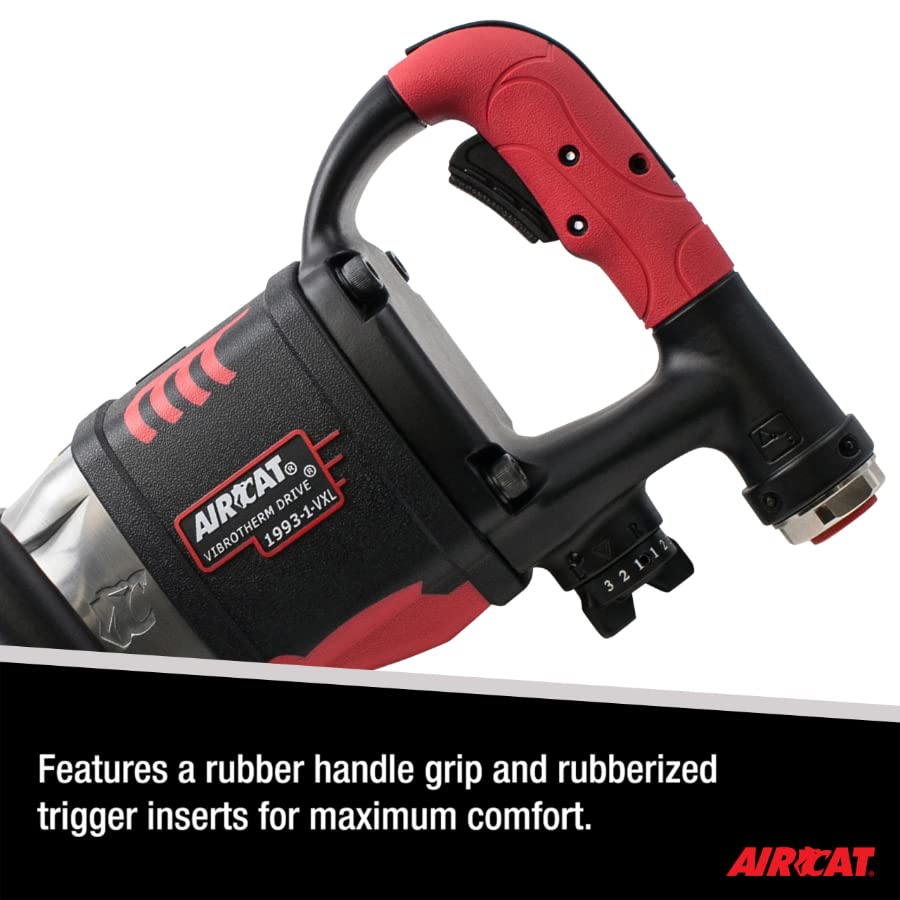 AIRCAT Pneumatic Tools 1993-1-VXL: 1-Inch Vibrotherm Drive Composite Straight Impact Wrench 2,300 ft-lbs - Standard Anvil - style: Standard Anvil