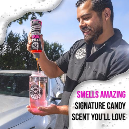 Chemical Guys Mr. Pink Super Suds Car Wash Soap Plus Chenille Premium Microfiber Wash Mitt Bundle Kit, High Foaming Pink Shampoo And Scratch Free Wash Mitt For Cars Trucks SUVs Daily Drivers, 64 Fl Oz - size: 1 Count (Pack of 1)