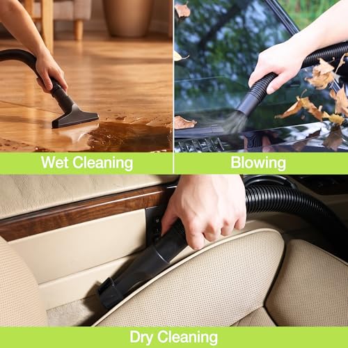 WORKPRO 1.5 Gallon Wet Dry Vacuum Cleaner, 2.5 Peak HP Portable Shop Vacuum with Powerful Suction, Lightweight Wet/Dry Vac for Car, Garage & Home Cleaning, Wall-Mount Storage