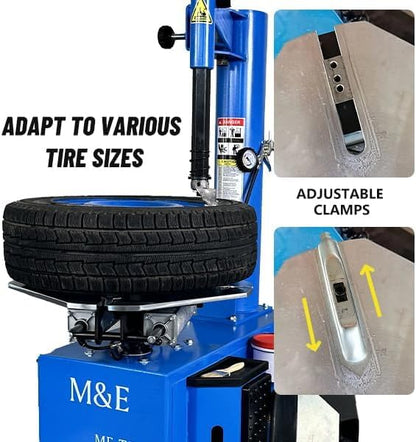 ME-T500 2.0 HP 24" Tire Changer Machine and ME-B620 Wheel Balancer Tire Changing and Repair Equipment with Precision Balancing Combo for Auto Shops Tire Centers - color: Blue500+620
