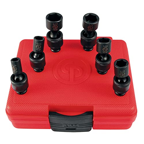Chicago Pneumatic SS206U - 1/4 Inch Square Drive, SAE, Universal, 6 Point, Impact Socket Set (6 PCS) - size: 1/4", style: SAE/Universal (6 PCS)