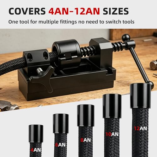 AN Fuel Line Fittings Installation Tool Kit Compatible with 4AN-12AN | Deisgn for Easy Connect and Disconnect, Works with 4AN 6AN 8AN 10AN 12AN hoses and socket nuts
