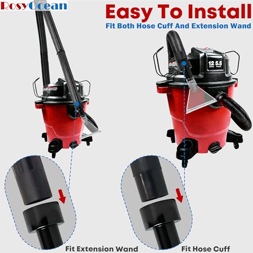 Compatible with All Shop Vacs Extractor Attachment with 2-1/2" & 1-7/8" & 1-1/4" Three Adapters Auto Detailing Vacuum Head Extraction Universal Accessory for Upholstery & Carpet Cleaning - size: Small+Large