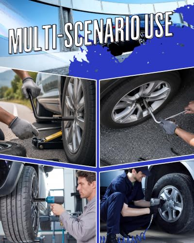 2pcs 7 Spline Lug Nuts Key, 13/16" & 7/8" Hex and 1/2" Drive Sockets | Fit for M14x1.5 M14x2.0 9/16-18 Thread Aftermarket Lugnuts, Thin Walled Design, CR-V Steel, Auto Shop and Garage - size: 2 PCS