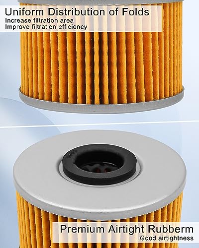 15412-HP7-A01 Oil Filter Kit Fit for Honda Pioneer 1000 1000-5 2016-2020 All Models Replace 15412-MGS-D21 91301-107-000 91302-PA9-003 94109-12000, Oil Filter Change Kit with O-rings and Washers