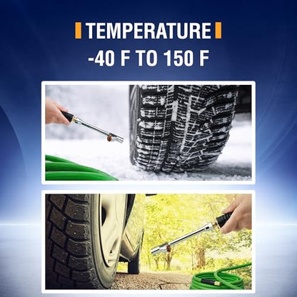 Torque 2PCS Heavy Duty Truck Tire Inflator Kit, Including 3/8" x 50 ft Air Hose, Universal GladHand & Dual Foot Chuck, Glad Hand Air Hose Kit, 300 PSI (2 x TR63051G) - color: c) 2 pcs of Inflator Kit