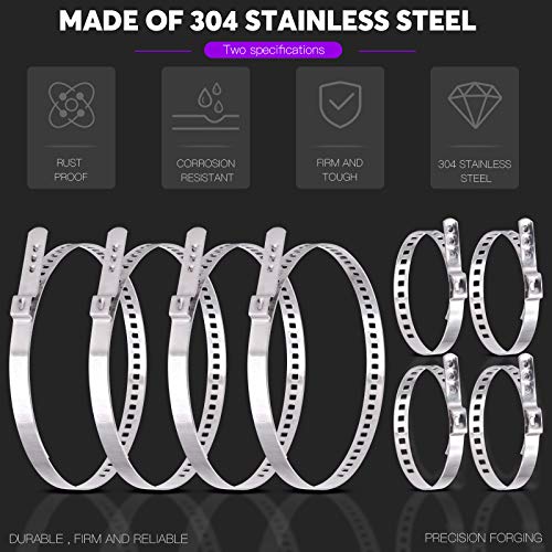 Swpeet 10Pcs Ear Clamp Pliers with CV Boot Clamps Kit, Ear Boot Tie Pliers, Car Band Tool Kit, Automotive Hose Axle Plier CV Clamp Tool CV Joint Banding Tools for Most Cars