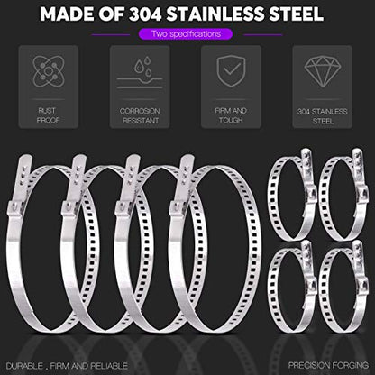 Swpeet 10Pcs Ear Clamp Pliers with CV Boot Clamps Kit, Ear Boot Tie Pliers, Car Band Tool Kit, Automotive Hose Axle Plier CV Clamp Tool CV Joint Banding Tools for Most Cars