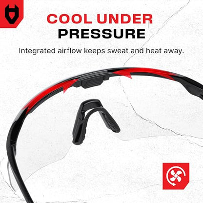 NoCry Tactical Shooting Glasses for Men and Women — Z87+ Ballistic Eyewear | Anti-Fog, Scratch Resistant, Wraparound & Ventilated, UV Protection, Adjustable Temples & Nose Pad, Gun Range Eye Protection