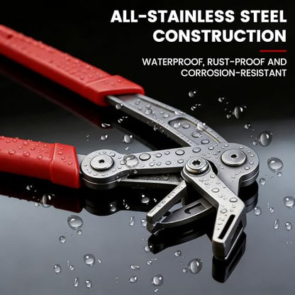 Car Clip Pliers, Professional Auto Trim Removal Tool Ergonomic Panel Clip Pliers for Automotive Plastic Fasteners, Push Pin & Door Clip Removal, Rust-Resistant Alloy Steel for Damage-Free Disassembly - color: Red